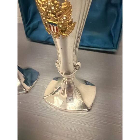 Vintage Silver Plated Salt and Pepper Shakers LA FRANCE REG Made in USA SPC 833 - Picture 4 of 10